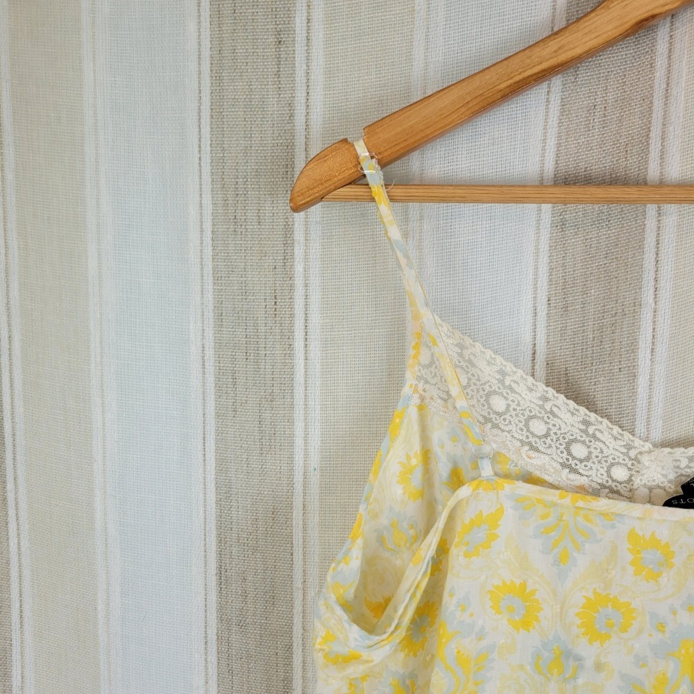 Talbots 100% Cotton Robe Pajamas Dress Set Pastel Yellow Size Large Matching - Picture 6 of 14
